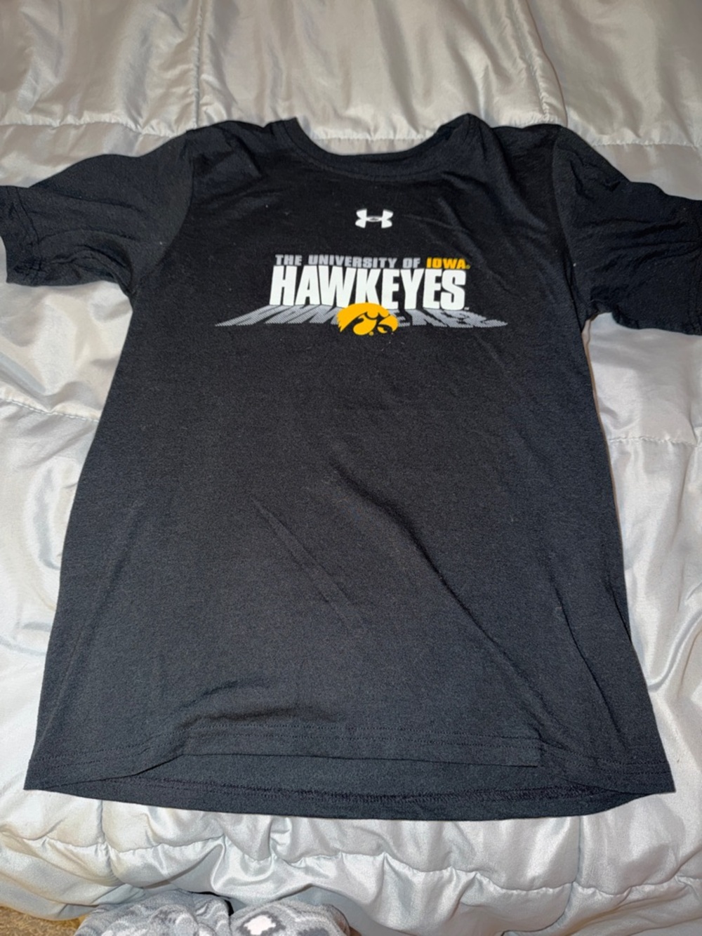 Under Armour Black Short Sleeve Iowa Hawkeyes Graphic Tee